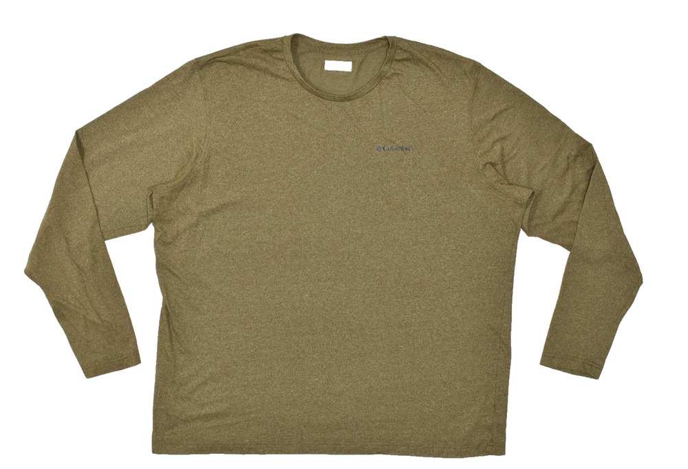 Columbia Men's Long Sleeve Tee Size XXL Olive Green Heathered Omni-Wick Athletic